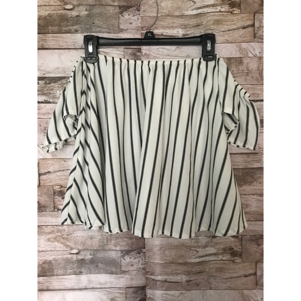 Purple Month Stripe Over The Shoulder Crop Top